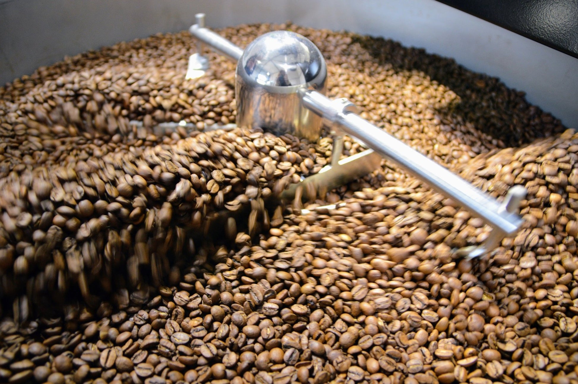 Net gebrande koffiebonen