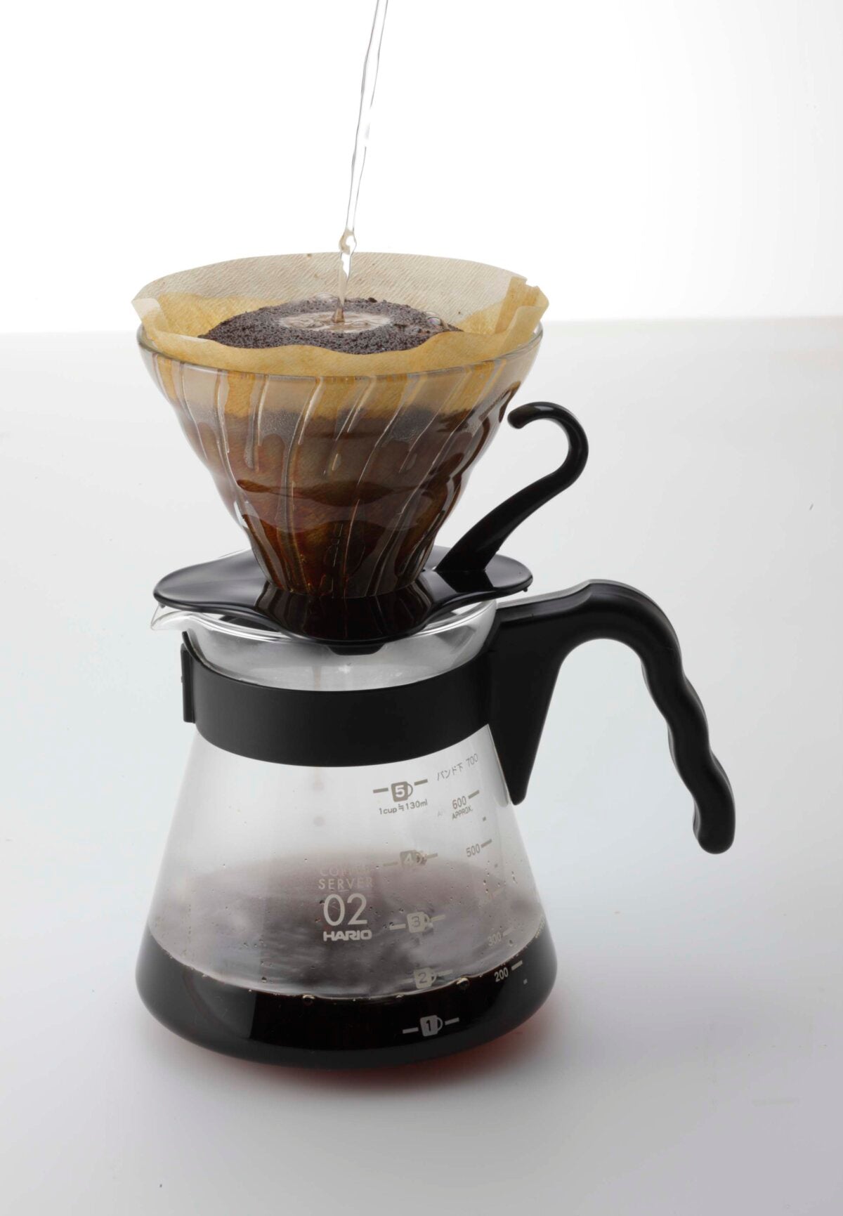 Hario V60 Dripper - Glas/Zwart