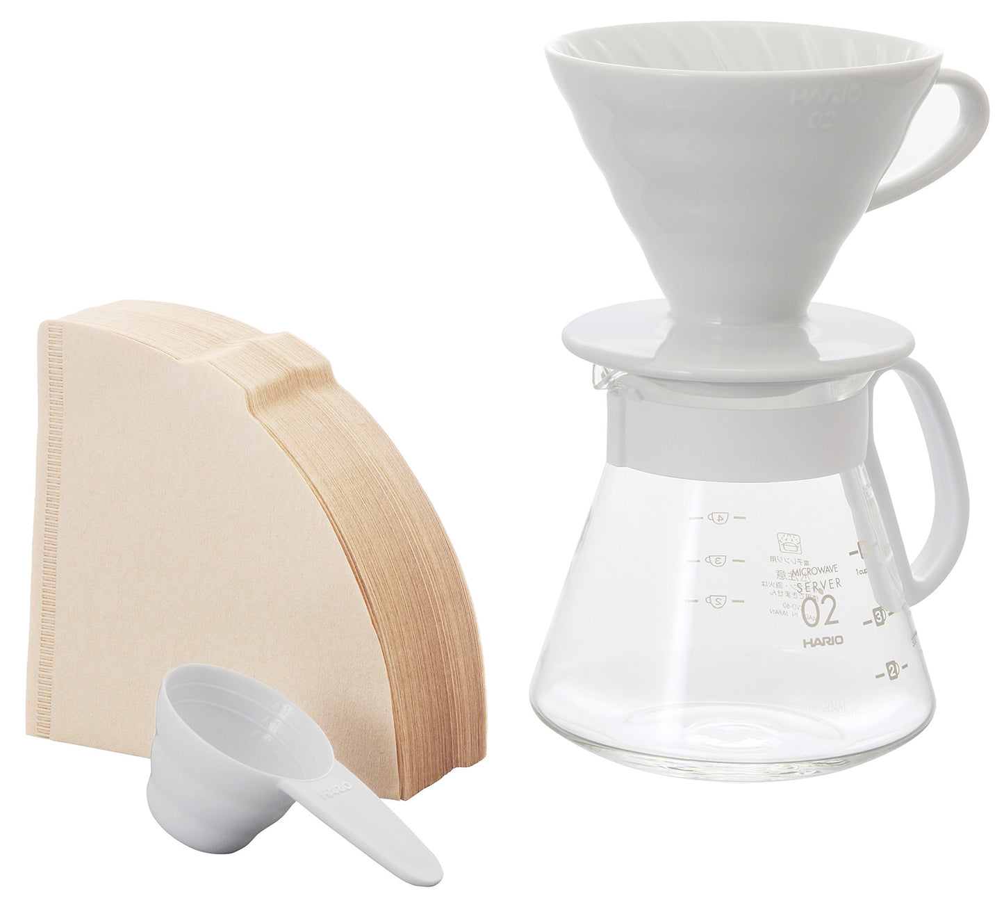 Hario V60 Ceramic 02 Dripper Set